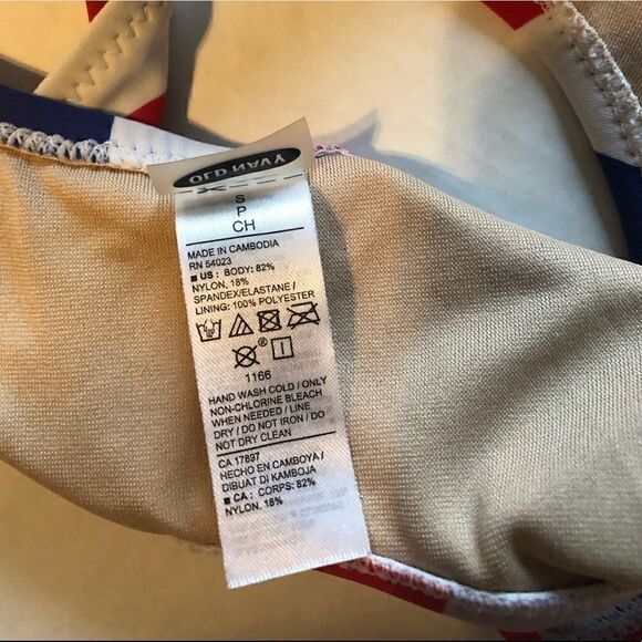 Old Navy striped swim bikini high-neck size small - Picture 5 of 6